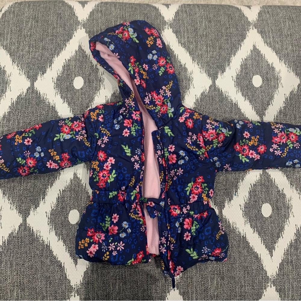 Little Me Winter Floral Coat 2T
